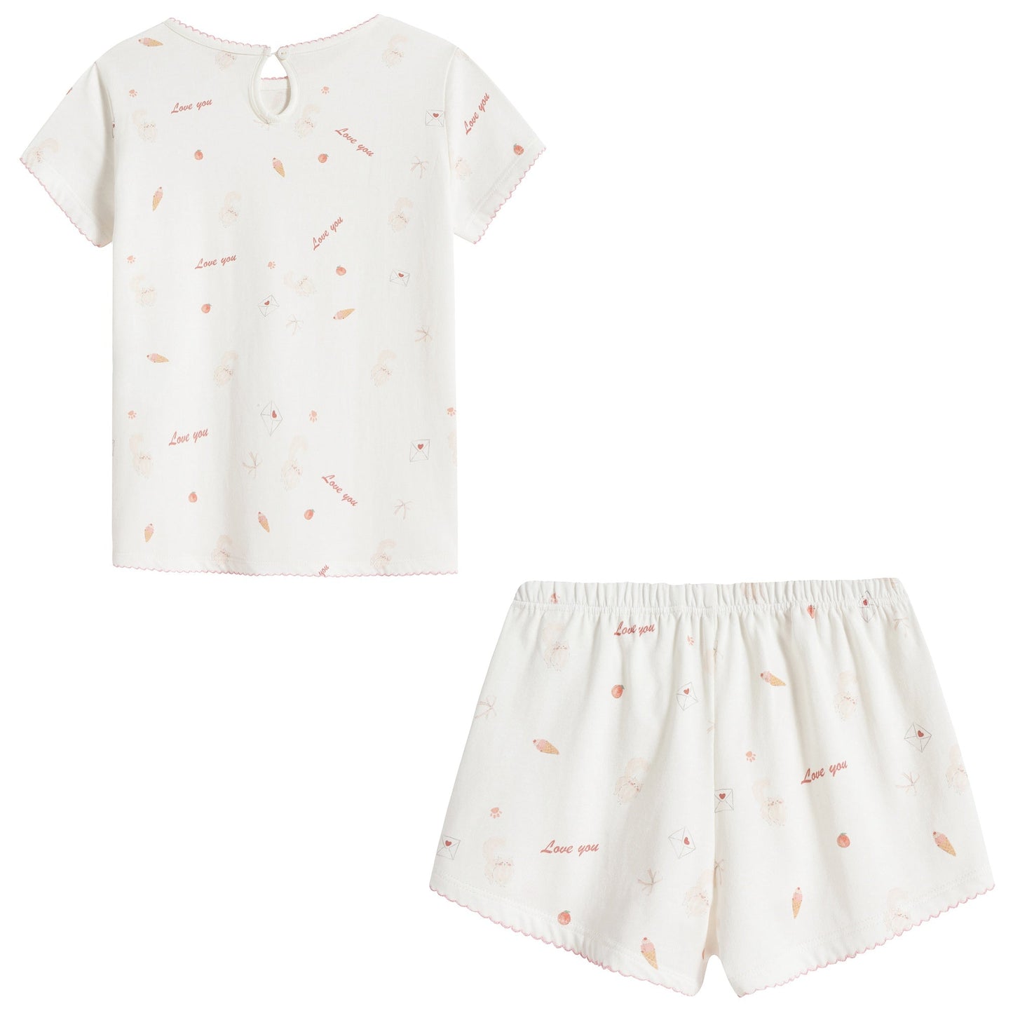 女童猫咪印花分体睡衣