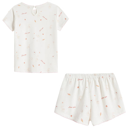 女童猫咪印花分体睡衣