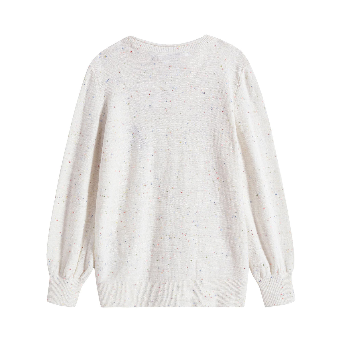 Girls White Logo Sweater