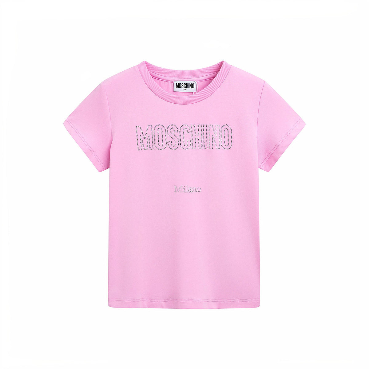 女童粉色Logo棉T恤