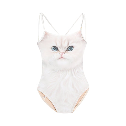 女士白猫"CATavatar"芭蕾舞连体衣(231LE33VL/cream)
