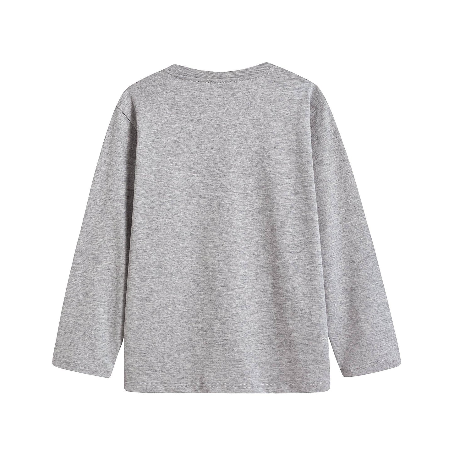 儿童灰色印花棉T恤