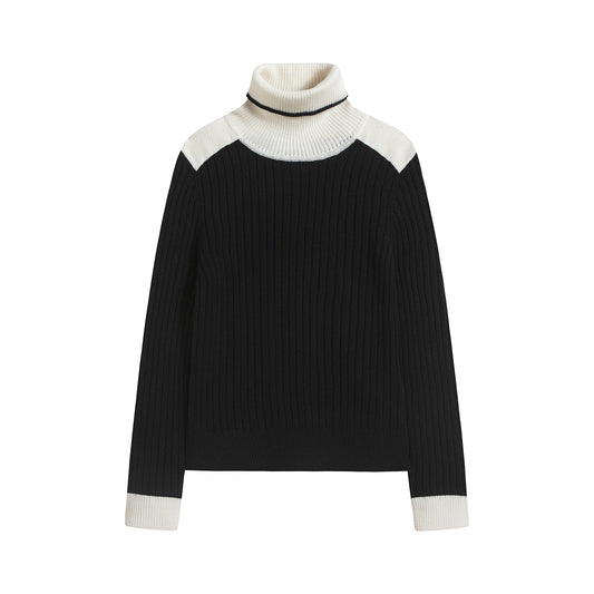 女童黑色Logo羊毛毛衣