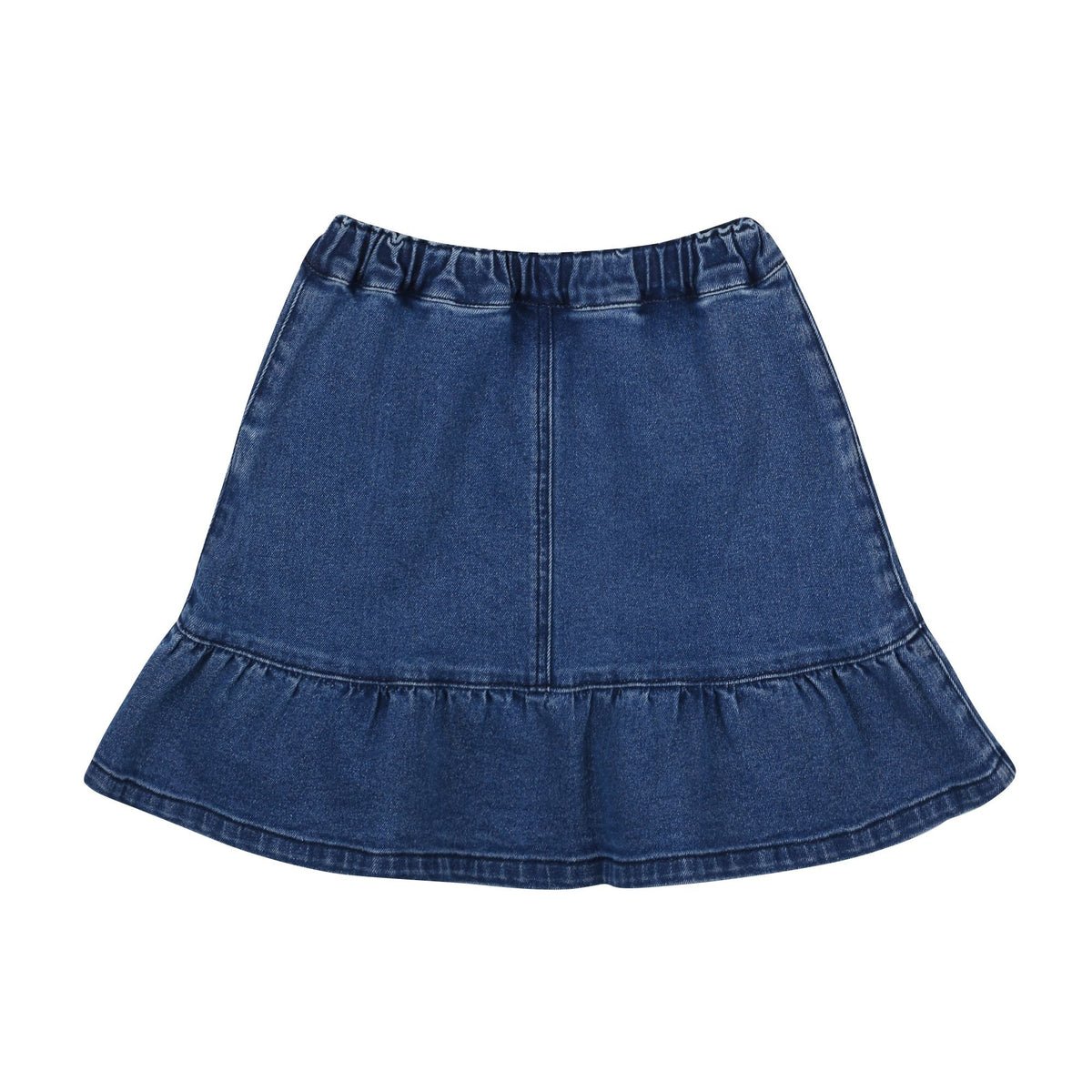 女童蓝色牛仔短裙