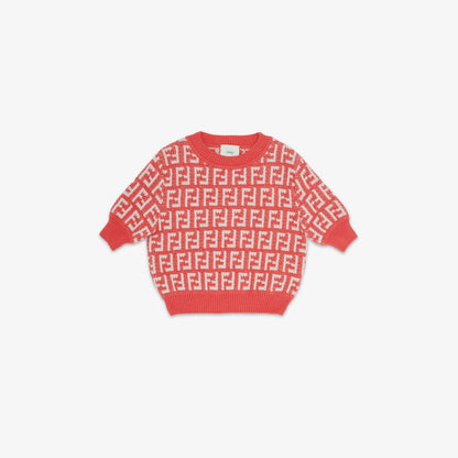 女童粉色Logo毛衣