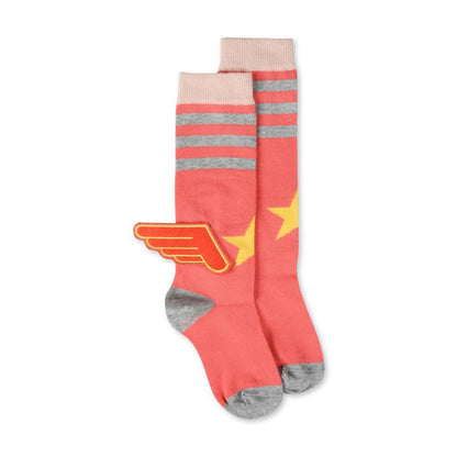 Girls Red Check Wing Trims 'Rudy' Sock