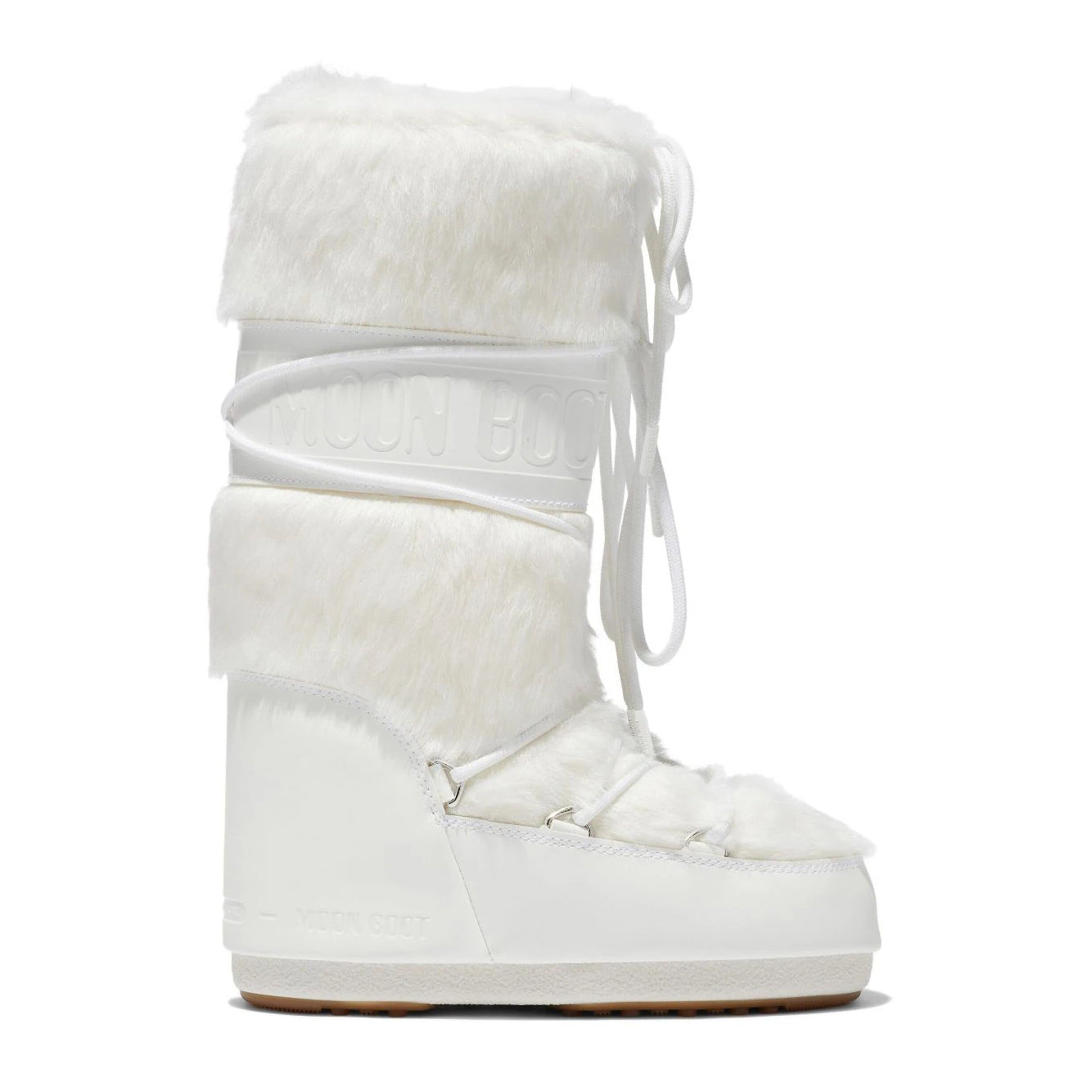 女士白色"ICON FAUX FUR"长靴