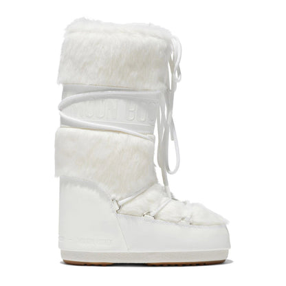 女士白色"ICON FAUX FUR"长靴