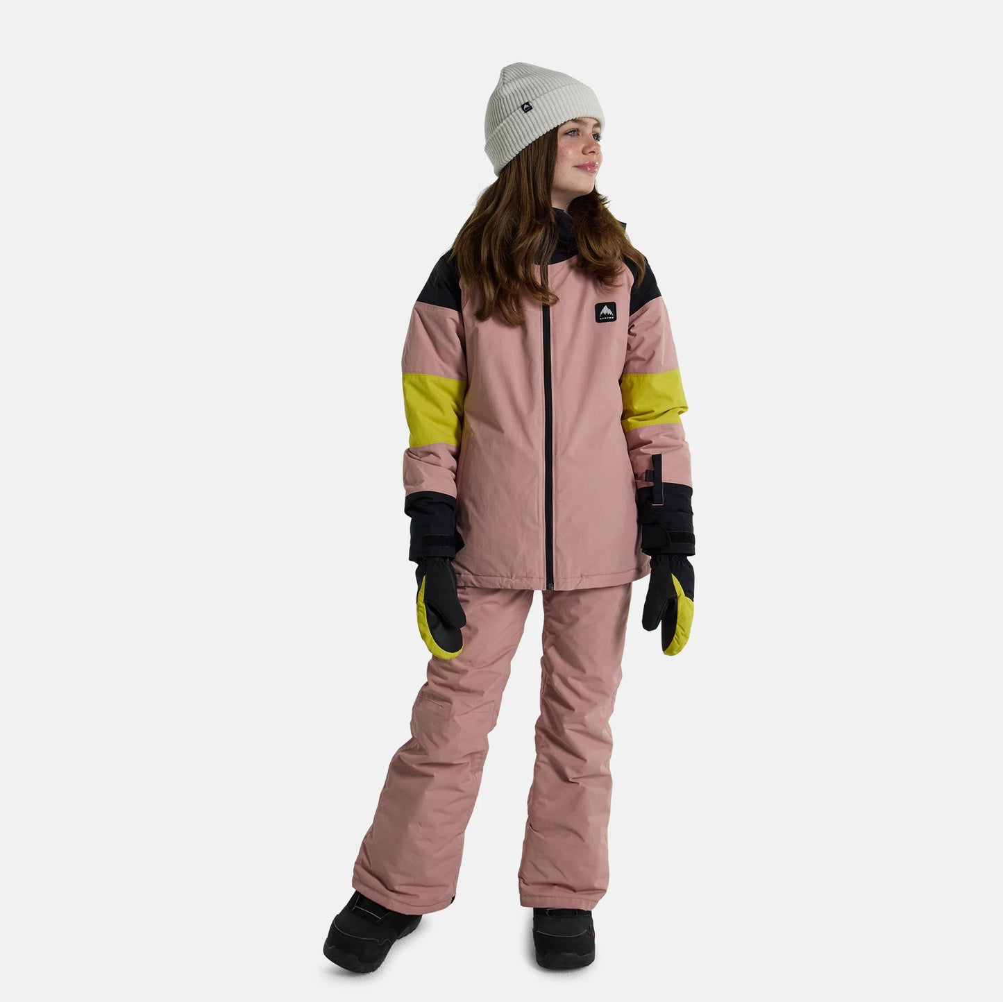 女童粉色滑雪服