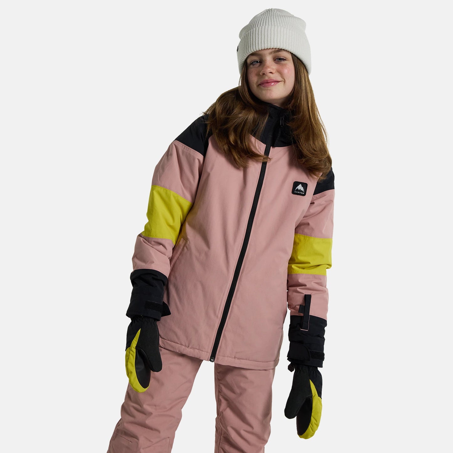 女童粉色滑雪服