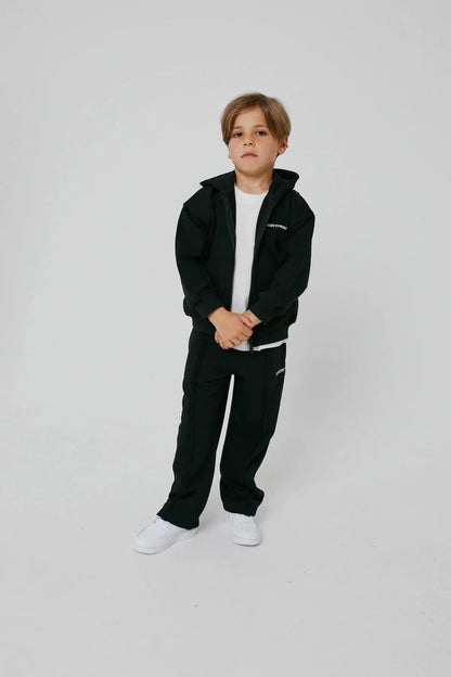 Couture Club Kids Raw Seam 会员专用拉链上衣（黑色）