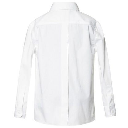 Boys White Long Sleeve Cotton Shirt