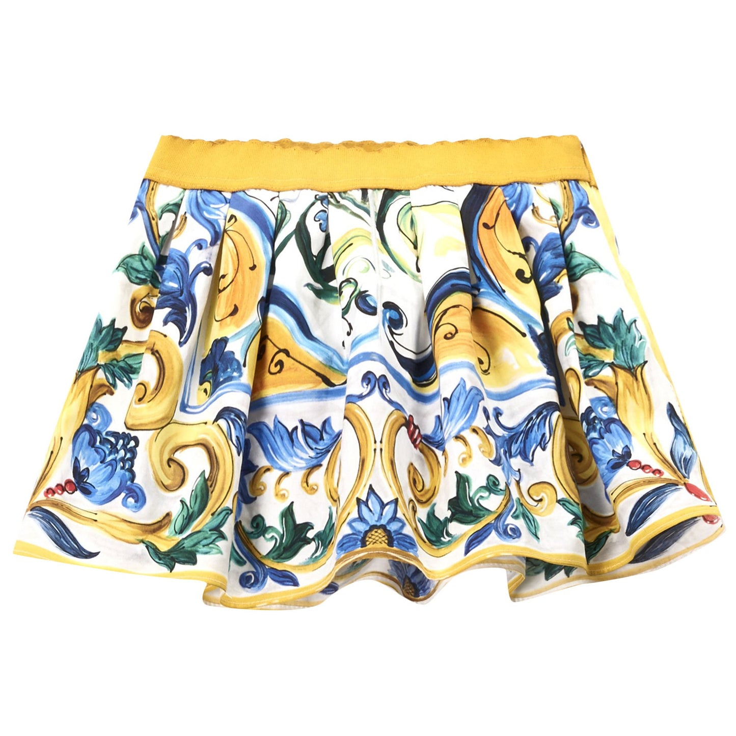 Baby Girls Multicolor Maiolica Bouquet Printed Skirt