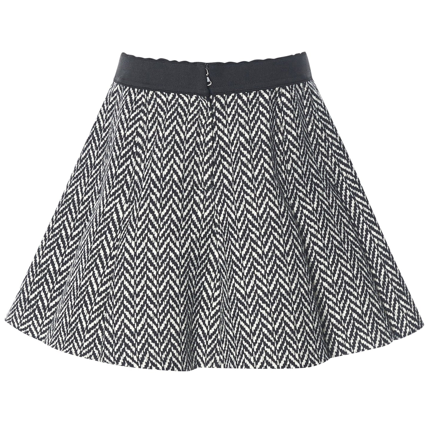 Girls Grey Wool Rib Waist Skirt