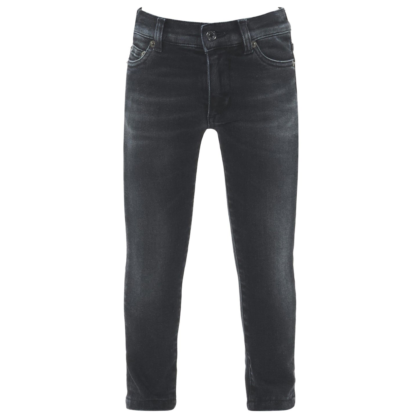 Boys Black Denim Jersey Cotton Jeans