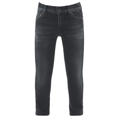 Boys Black Denim Jersey Cotton Jeans
