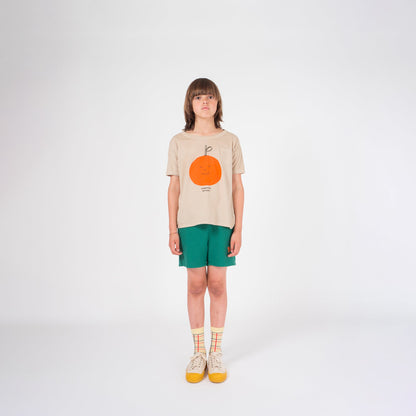 Boys Frosty Spruce Orange Cotton Shorts
