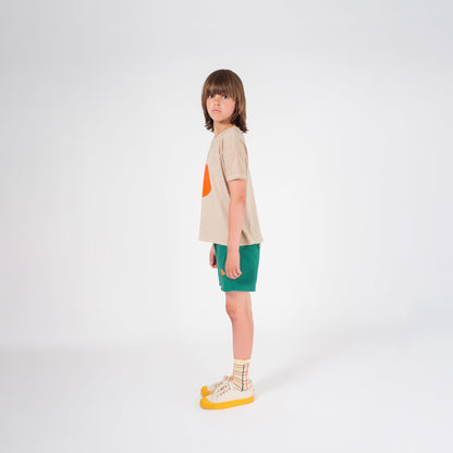 Boys Frosty Spruce Orange Cotton Shorts