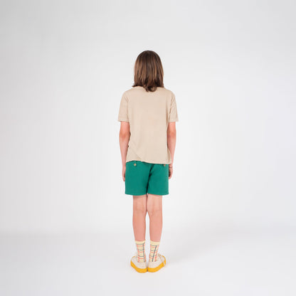 Boys Frosty Spruce Orange Cotton Shorts