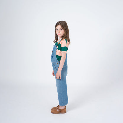 Girls Ashley Blue Denim Playsuit