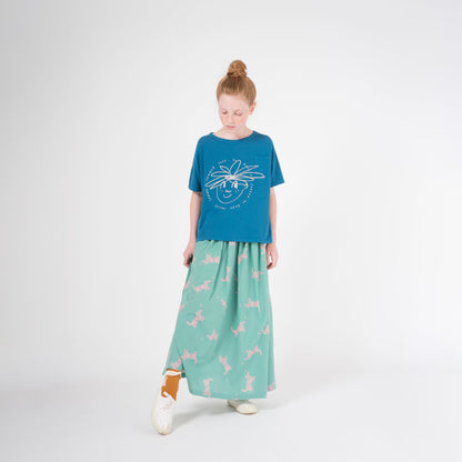 Girls Brown Cotton Rabbit Short Socks