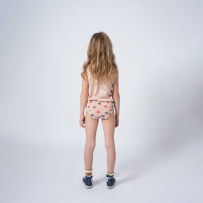 Girls Brown Cotton Rabbit Short Socks