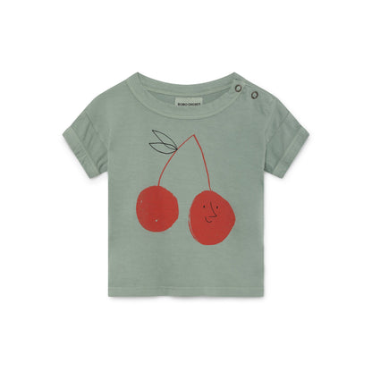 Baby Purple Plumeria Orange Cotton T-shirt