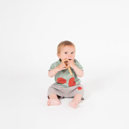 Baby Purple Plumeria Orange Cotton T-shirt