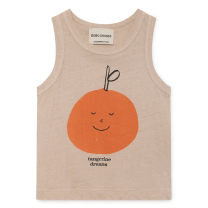 Baby Feather Gray Cotton Linen Tank Top