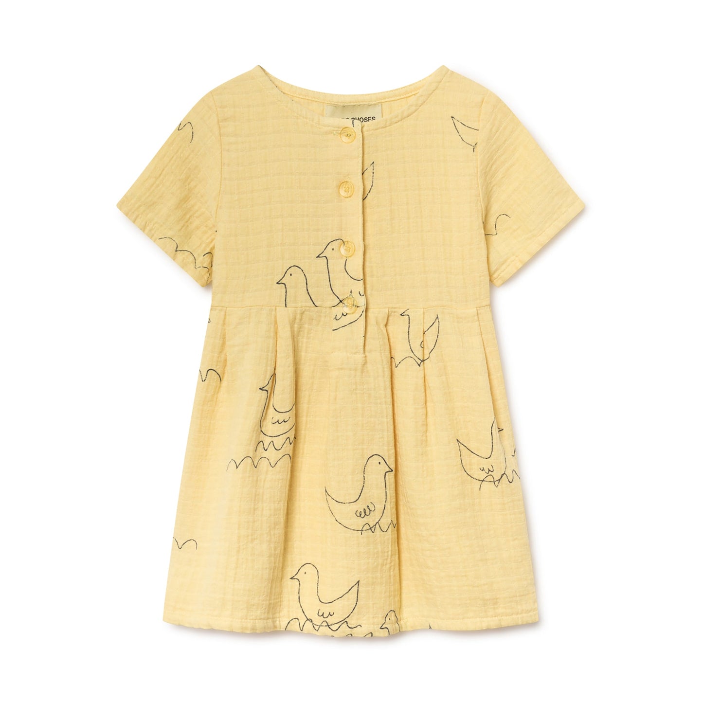 Baby Mellow Yellow Cotton Geese Princess Dress
