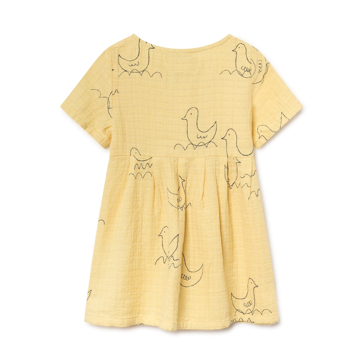 Baby Mellow Yellow Cotton Geese Princess Dress