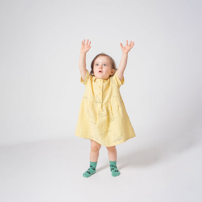 Baby Mellow Yellow Cotton Geese Princess Dress