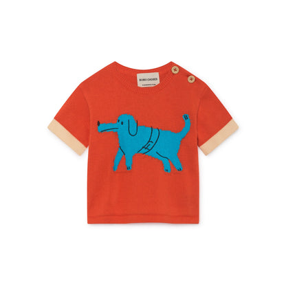Baby Red Clay Orange Cotton Paul s Dog Jumper