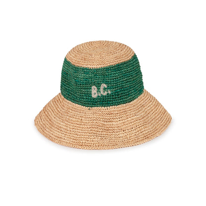 Girls Beige Wicker Hat