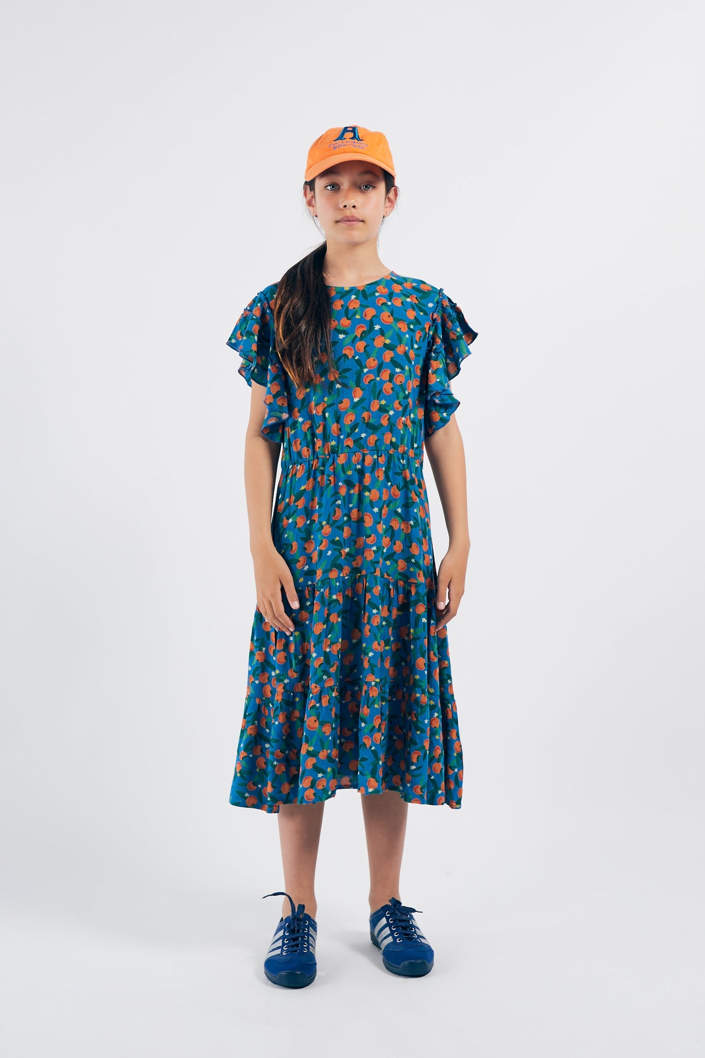 女童蓝色连衣裙