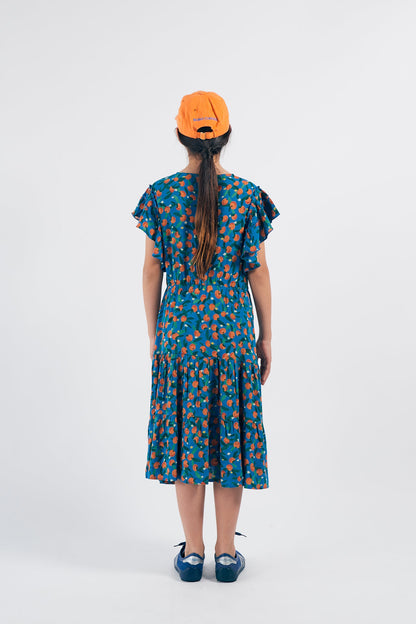 女童蓝色连衣裙