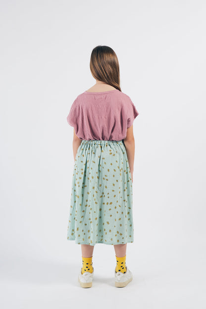 女童绿色雏菊短裙