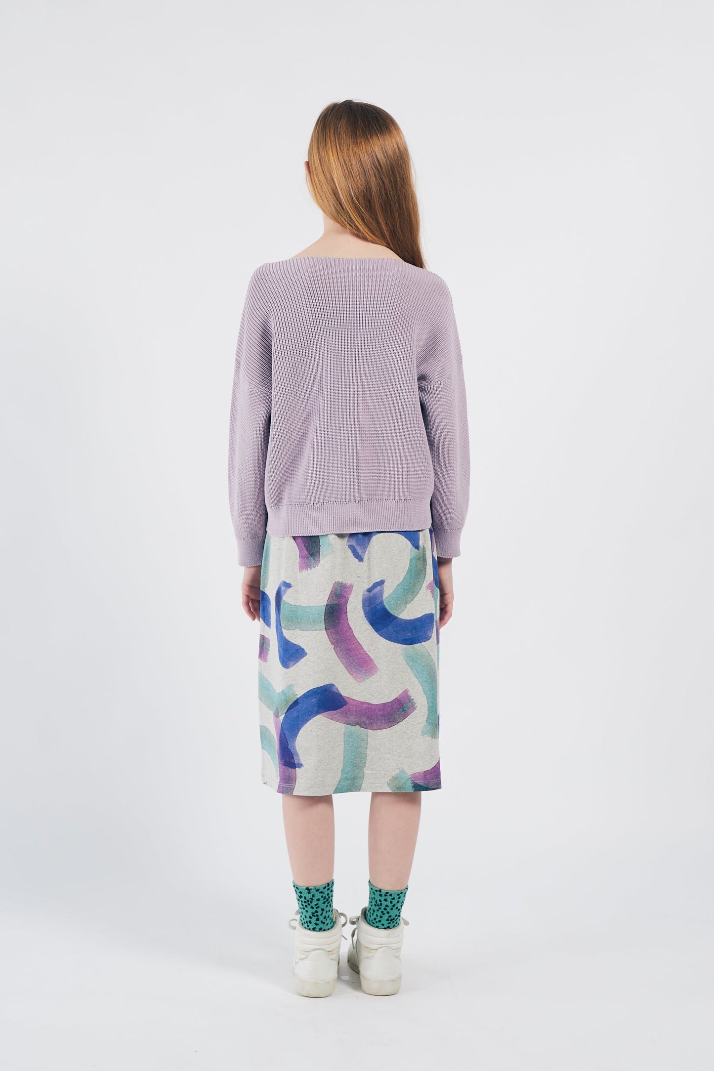 女童紫色舞者棉毛衣