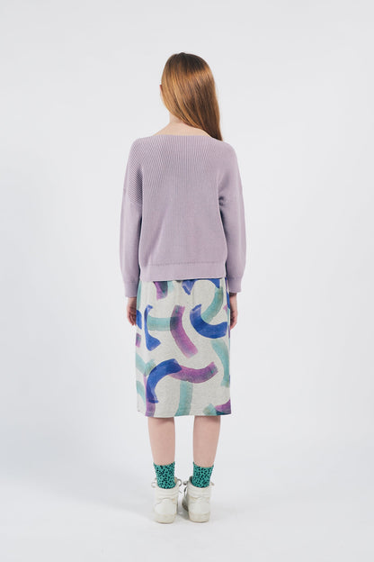 女童紫色舞者棉毛衣