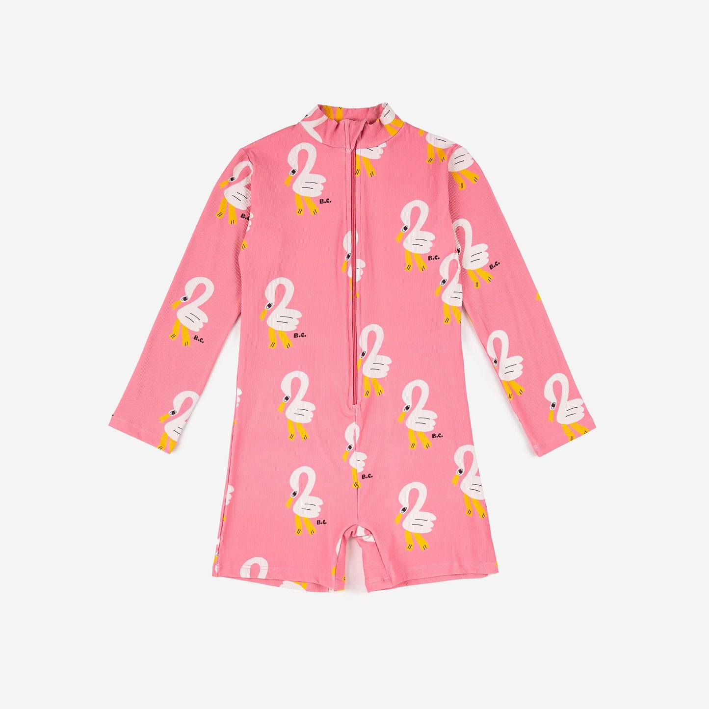 女童粉色印花泳衣