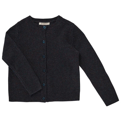 Boys Navy Blue Wool Knitted Cardigan