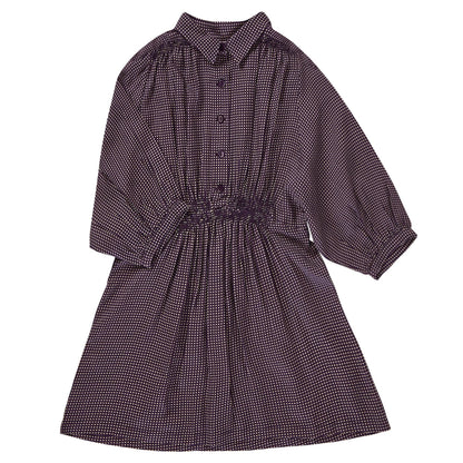 Girls Deep Purple Viscose Dress