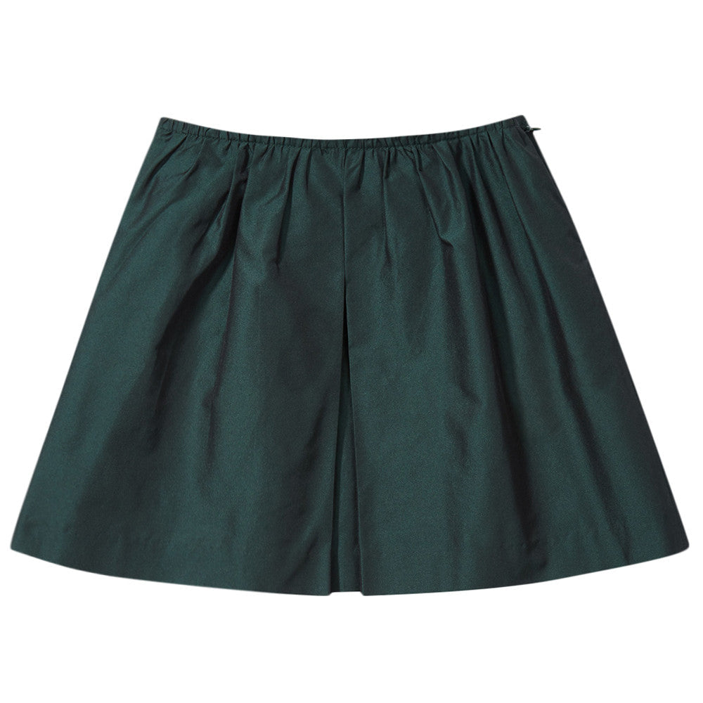Girls Dark Green elastic Waisted Skirt