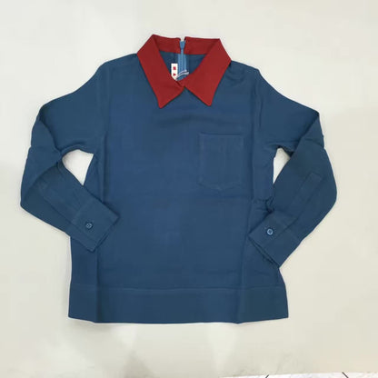 Girls Plyer Blue Viscose Polo Shirt