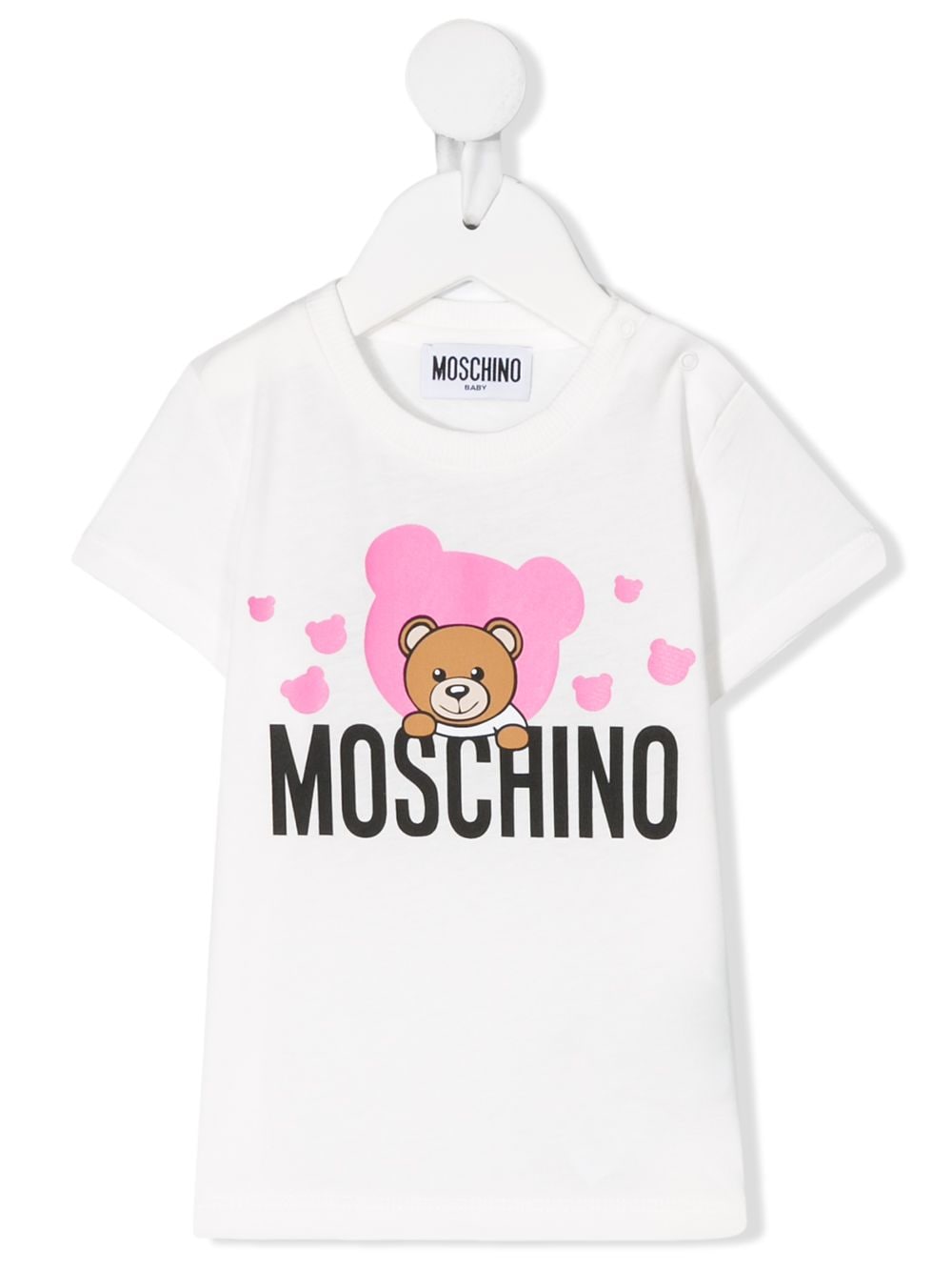 Baby Girls White Cotton Logo T-Shirt