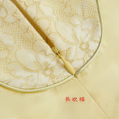 女童黄色"玉兔"中式旗袍