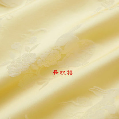 女童黄色"玉兔"中式旗袍