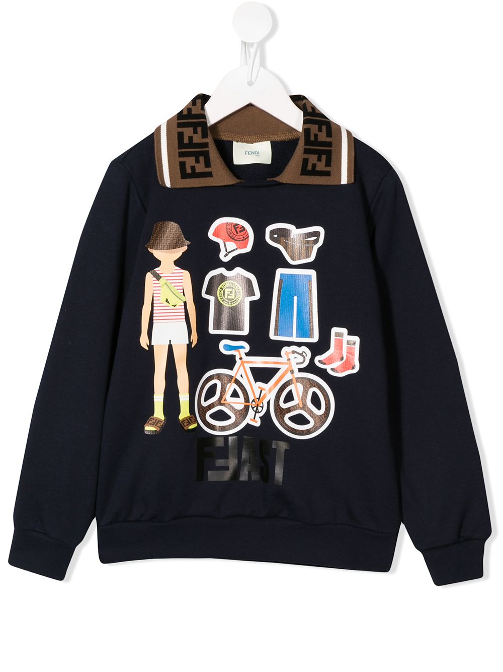Boys Navy Cotton Sweater