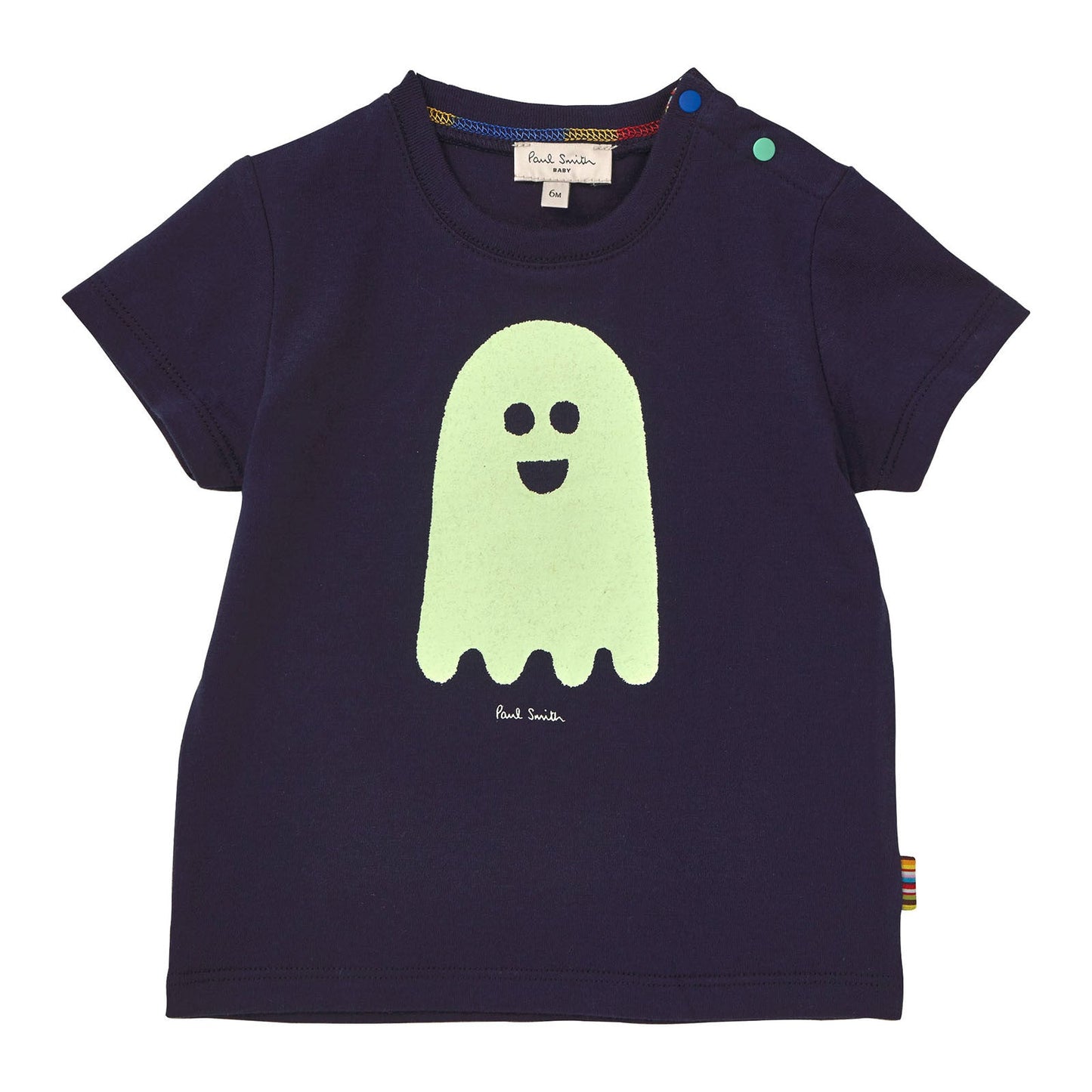 Baby Boys Navy Blue Fancy Printed Cotton T-Shirt
