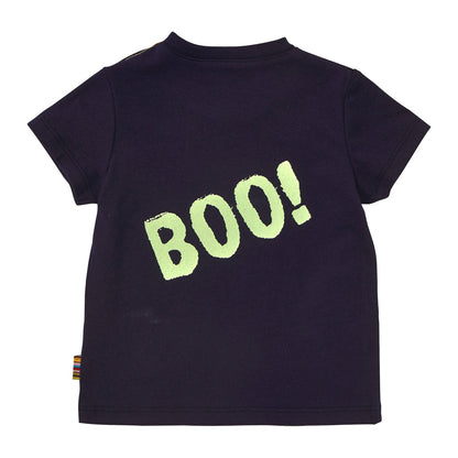 Baby Boys Navy Blue Fancy Printed Cotton T-Shirt